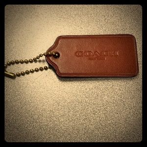 Genuine coach leather key chain. Bag strap chain.